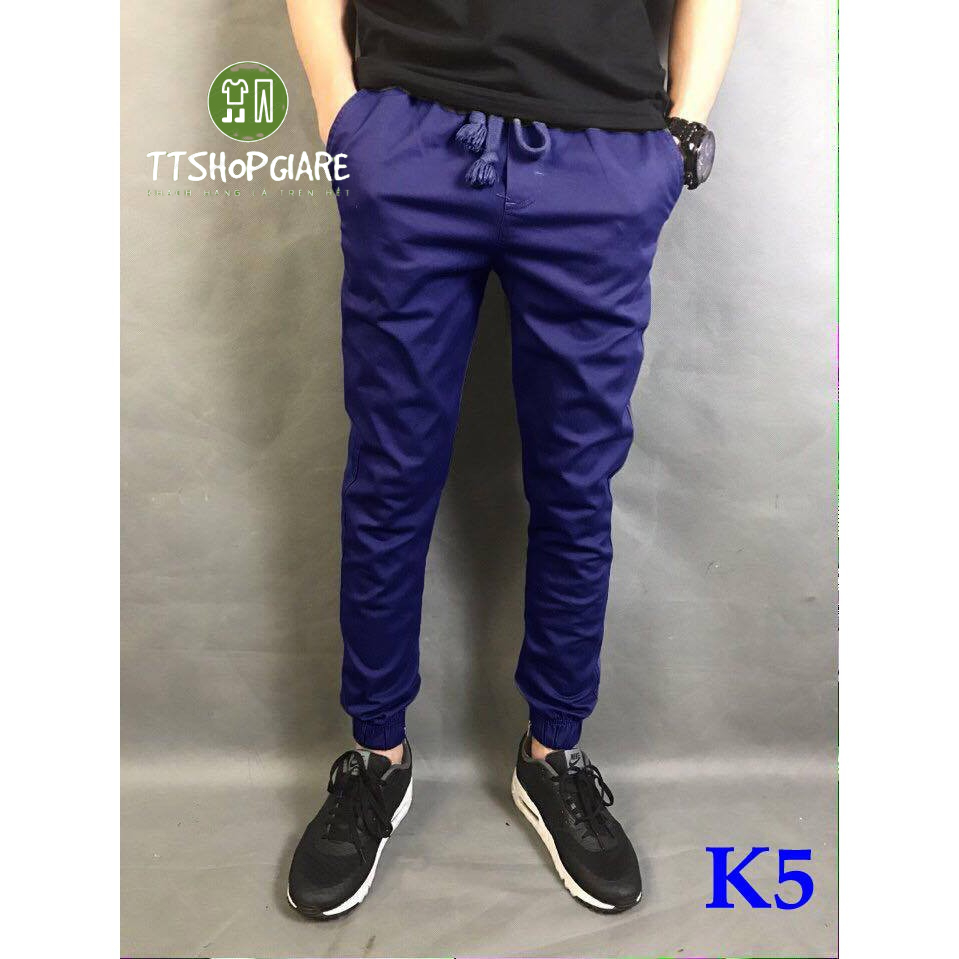 Quần jogger kaki co giãn khóa zip, đủ size, đủ màu(40 - 85 kg)