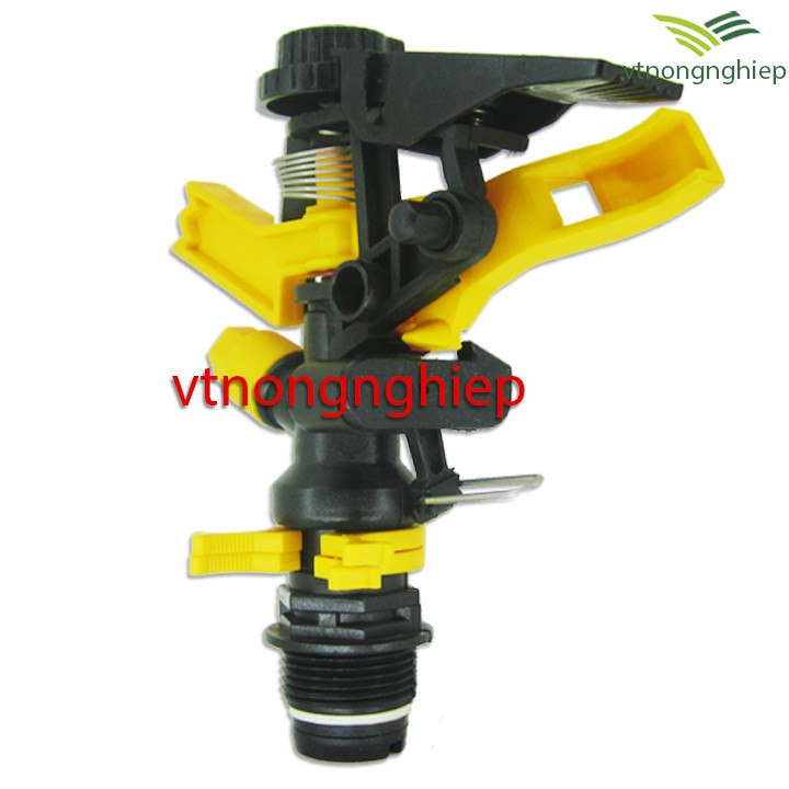 Béc tưới cánh đập BB-127A, béc tưới 1-2 tia, bán kính 8-15m, chân ren phi 27mm, béc cánh đập chỉnh góc tưới tùy ý