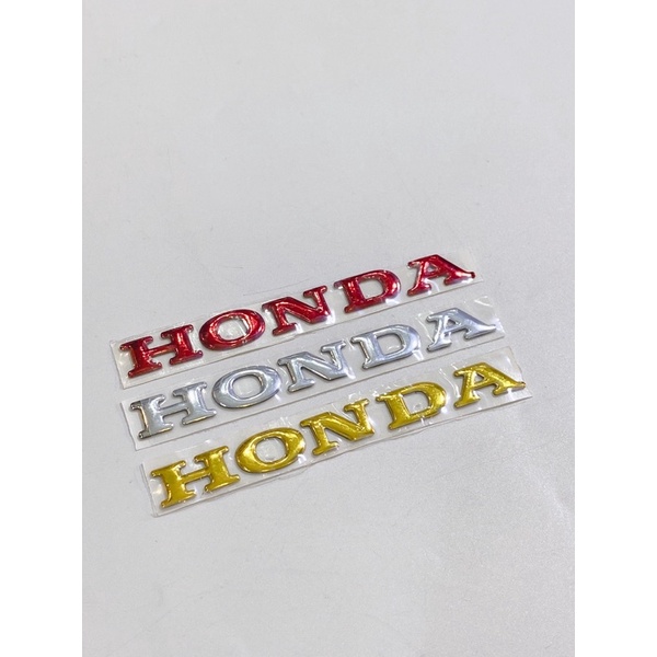 Cặp tem chữ Honda nổi 10x1cm dán trang trí xe máy Vario, Víion...