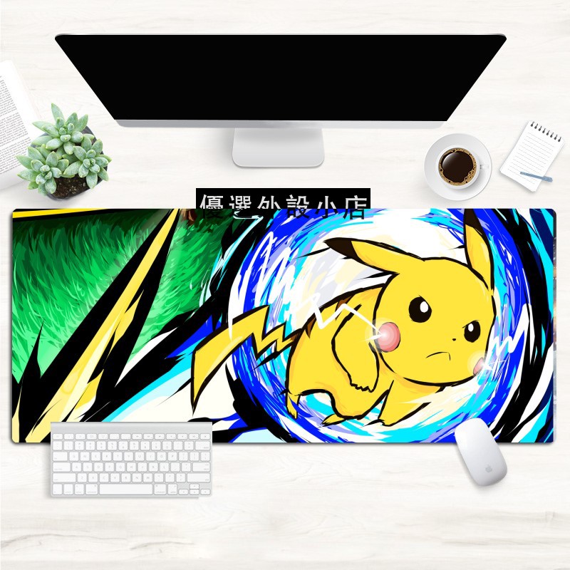 Tấm Lót Chuột Bàn Phím Họa Tiết Hoạt Hình pokemon Vẽ Tay