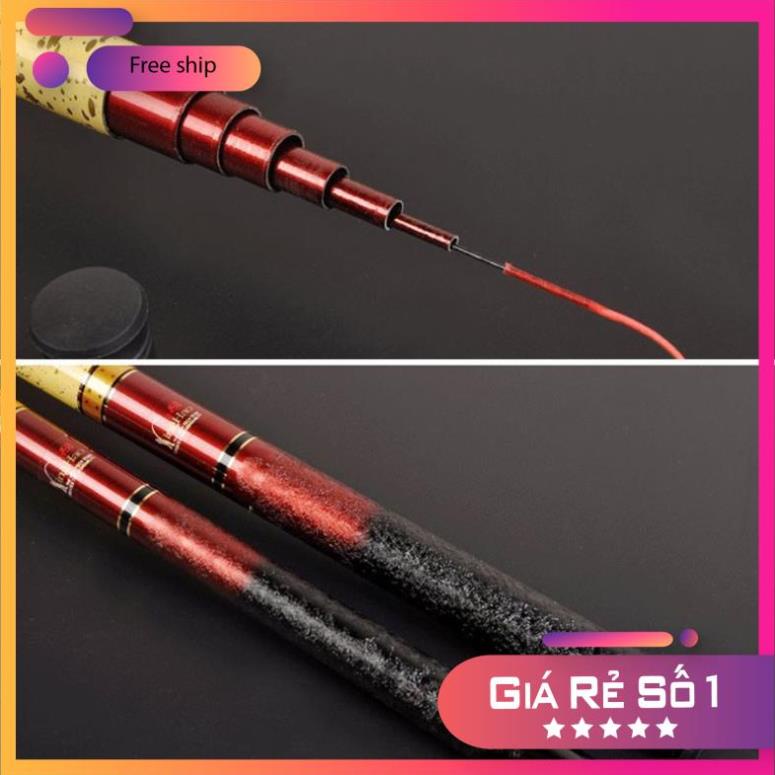 🐠 cần câu tay Toàn Phong đỏ vàng đủ size câu đơn câu cá giải trí độ cứng 3H CĐ-4 🐠