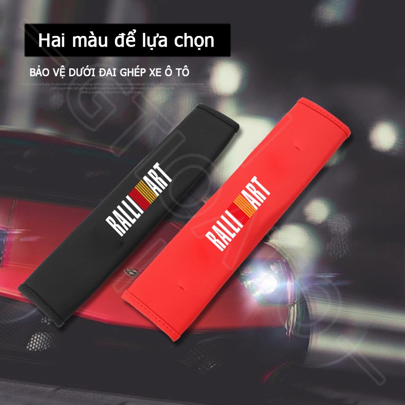 GTIOATO RALLIART Da DâY Đai An ToàN Ô Tô CàI DâY An ToàN Ô Tô BọC DâY An ToàN Xe HơI Phụ KiệN Ô Tô Trang Trí Oto Phụ KiệN BêN Trong Ô Tô Cho Mitsubishi Xpander Attrage Outlander Mirage Triton Pajero Xpander Cross