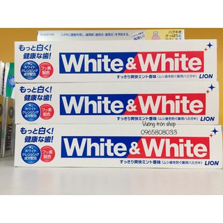 Kem đánh răng white & white nhật lion 150g