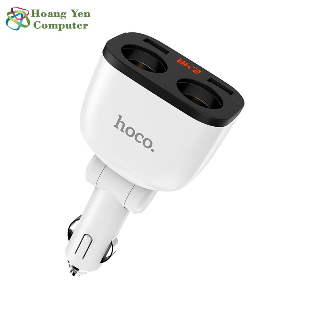 Cốc Sạc Xe Hơi Hoco Z28 Power Ocean 2 Cổng Tẩu Sạc, 2 Cổng Sạc USB - BH 1 Năm | Tẩu sạc Oto | Bộ chia tẩu sạc