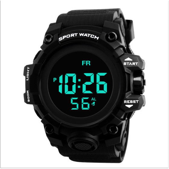 Đồng hồ điện tử nữ Sport Watch hiển thị màn hình điện tử kiểu dáng thể thao có đèn LED ban đêm siêu chống nước
