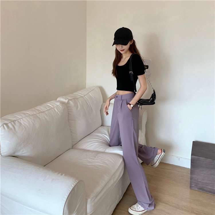 IELGY    Quần Dài Lưng Cao Dáng Ôm Thời Trang Cho Nữ