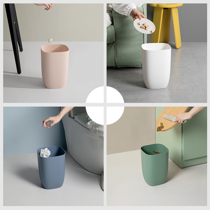 Thùng Đựng Rác Bằng Nhựa Thiết Kế Nhỏ Gọn Hiện Đại Cho Nhà Tắm / Phòng Khách / Phòng Ngủ