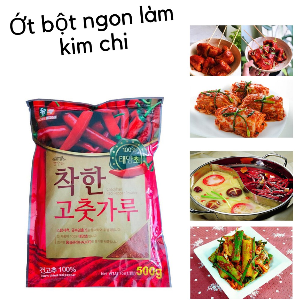 BỘT ỚT HÀN QUỐC LÀM KIM CHI GÓI 500GR Vảy