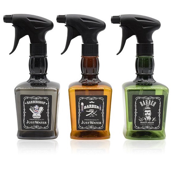 Bình xịt nước cắt tóc barber vuông 600ml