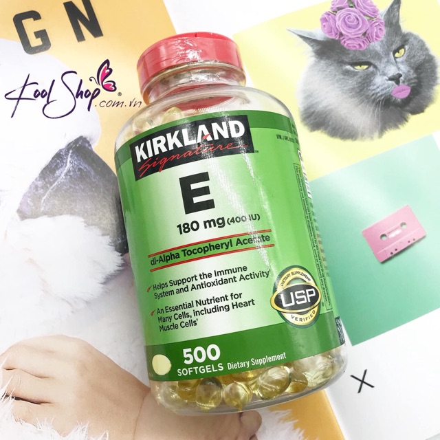 ❤️Vitamin E Mỹ 500v giúp da mịn màng, tươi trẻ❤️