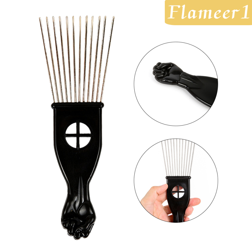 (Hàng Mới Về) Lược Chải Tóc Bỏ Túi Màu Đen Giúp Nâng Tóc Tiện Dụng Flameer1