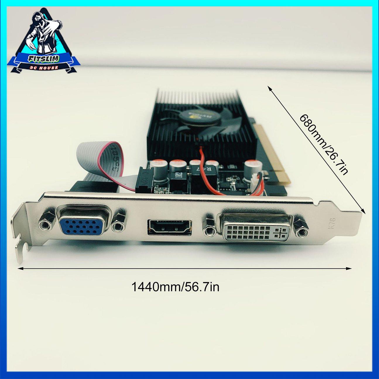 Card màn hình NVIDIA GeForce GT210 1GB 64bit HDMI VGA / DVI Đồ họa máy tính chơi game