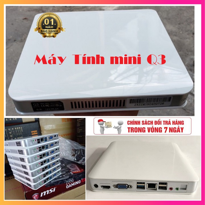 [ Ảnh Thật ] Máy Tính Mini Q3 Nhỏ Gọn, Mạnh Mẽ THẾ HỆ 4 N2940 RAM 4Gb SSD 120Gb - PC Mini