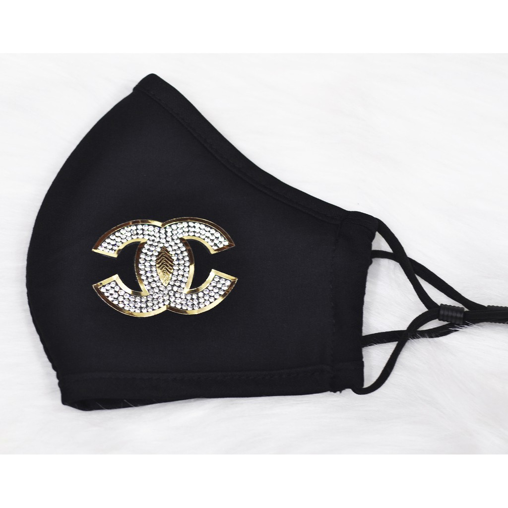 Khẩu trang cotton 2 lớp đính đá, dây rút | BigBuy360 - bigbuy360.vn