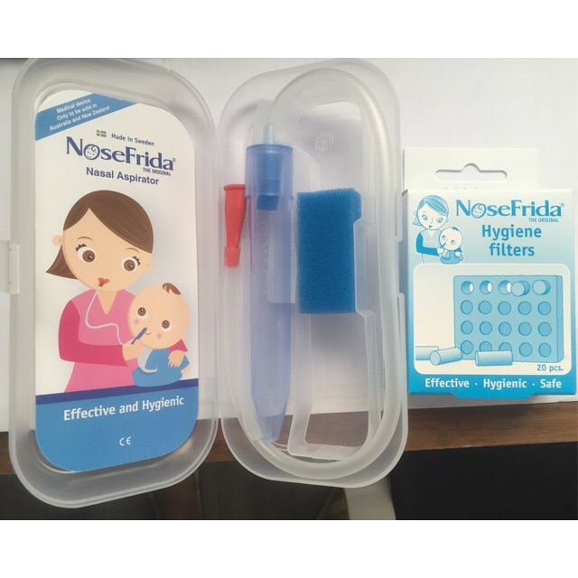 Bộ Dụng cụ hút mũi Nosefrida và Hộp miếng lọc ngăn khuẩn NOSE FRIDA cho bé thumbnail