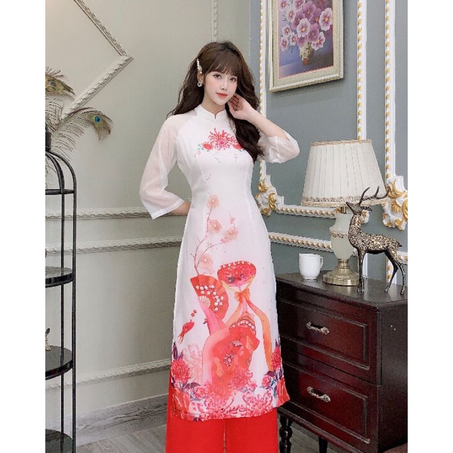 Sét áo dài mẹ bé đẹp chất cao cấp chất tơ óng mềm  .( HÀNG THIẾT KẾ)
