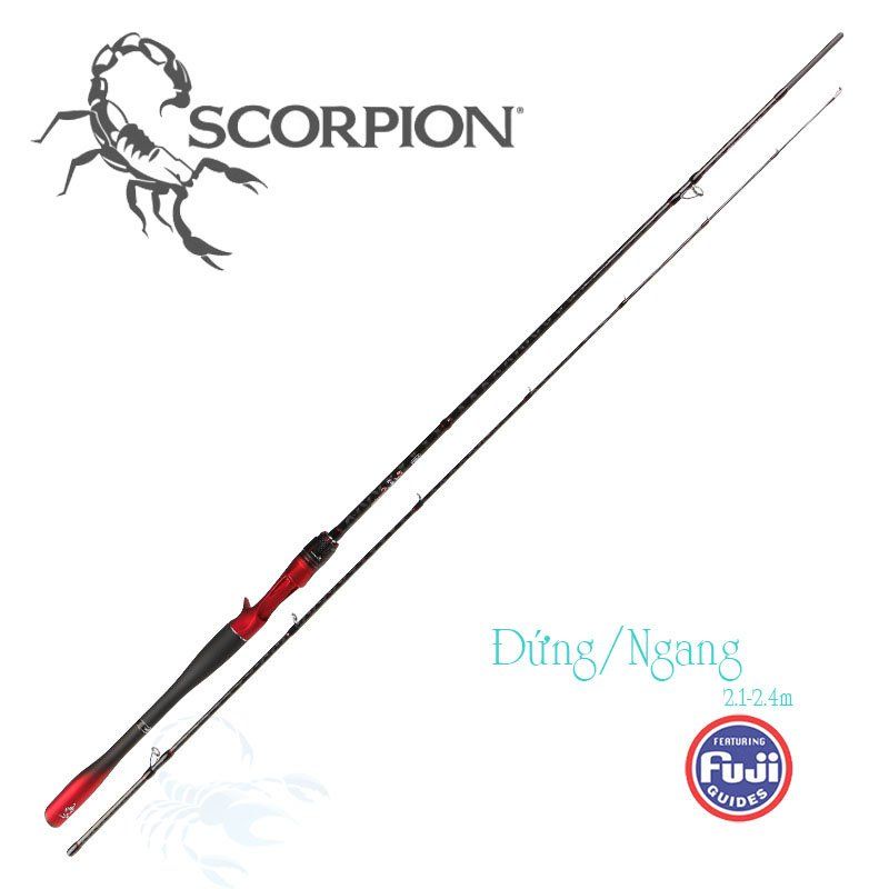 cần lure red scorpion xoắn X , khoen pass fuji độ cứng M