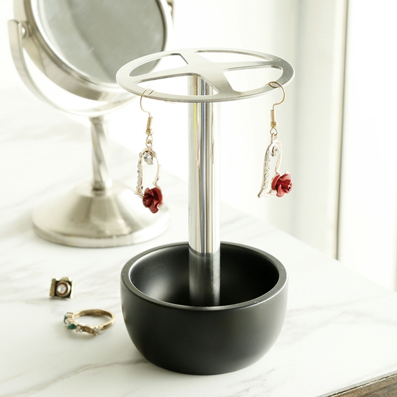 Giá Đỡ Bàn Chải Đánh Răng Bằng Kim Loại 4.72x2.75 Inch Màu Trắng Đen Tùy