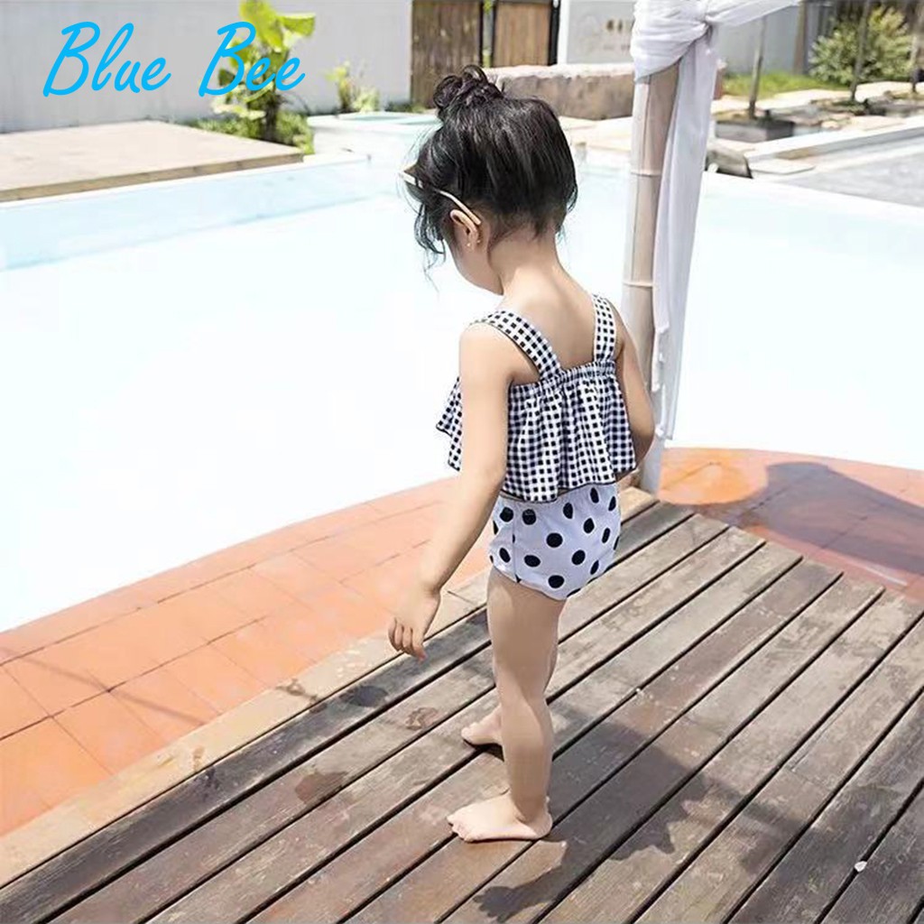 Bikini đồ bơi bé gái 2 mảnh Hàn Quốc cho bé gái từ 2-6 tuổi tặng kèm mũ bơi, ảnh thật hàng có sẵn