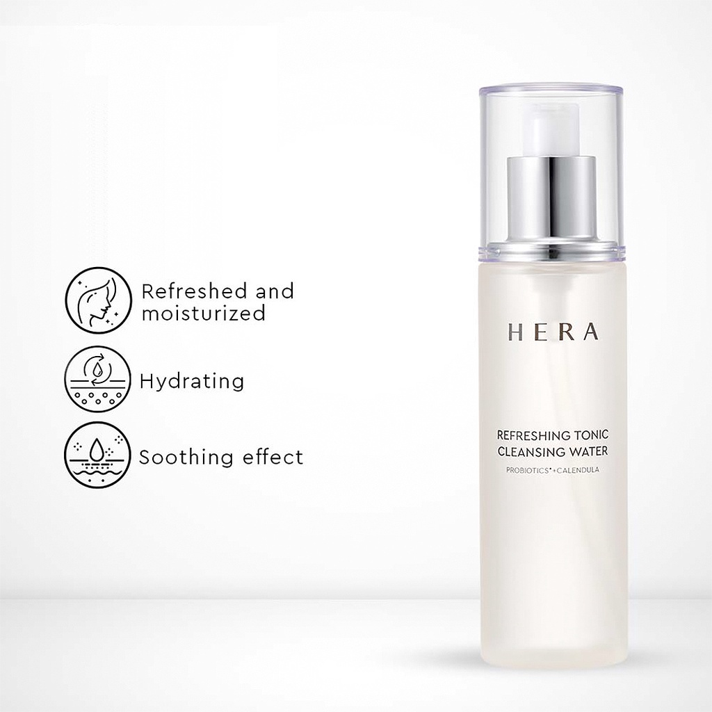 HERA Relaxing Deep Cleansing Oil 200ml / Creamy Cleansing Foam 200g / Refreshing Tonic Cleansing Water 200ml/ Perfecting Eye and Lip Remover 125ml