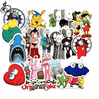 Sticker kaws set 60 cái ép lụa / hình dán kaws dễ thương