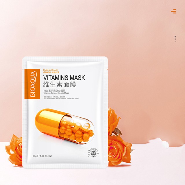 Mặt Nạ Viên Thuốc  Dưỡng Ẩm Se Khít Lỗ Chân Lông Bioaqua Vitamins Mask Soft And Moisturizing Skin