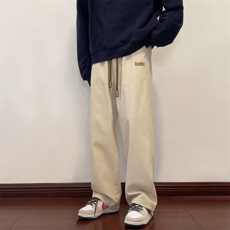 Quần Dài Lưng Thun Ống Rộng Thời Trang Hàn Quốc Cho Nam