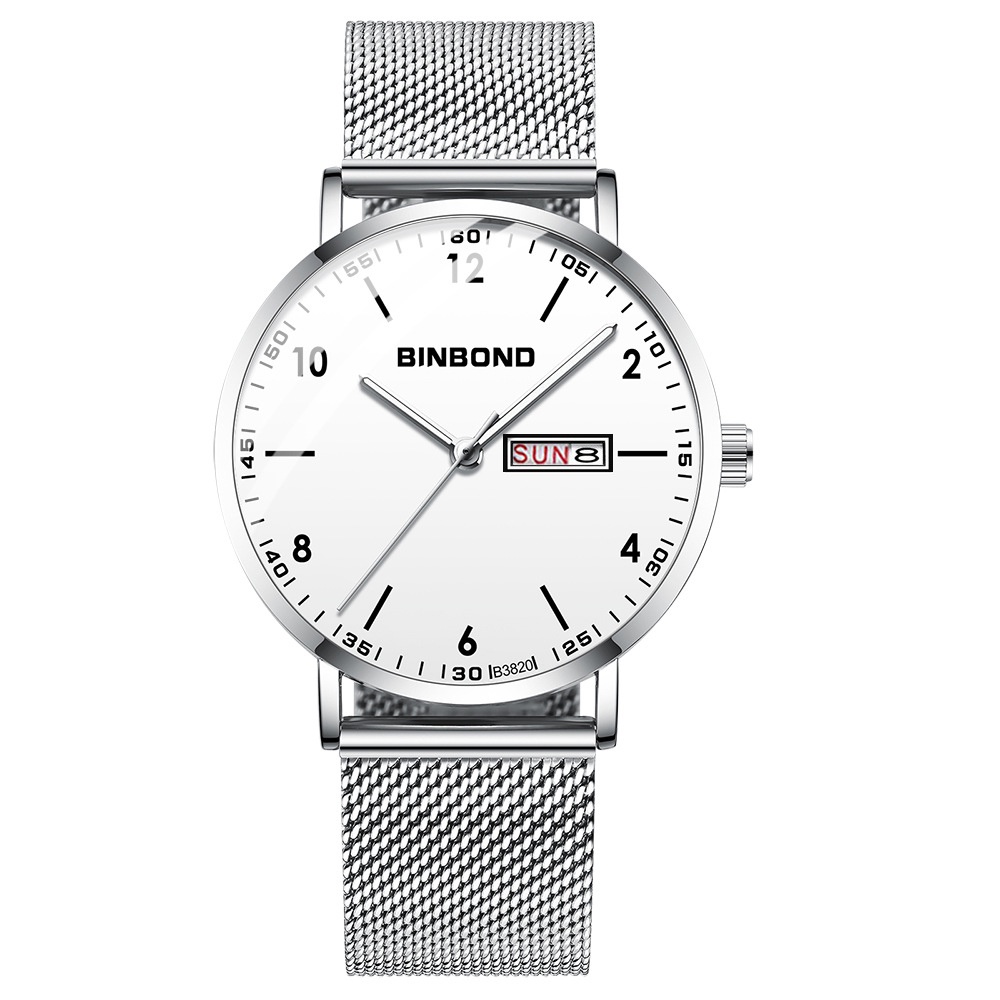 Đồng Hồ Nam Chính Hãng BINBOND TD5 Dây Thép Lưới Cao Cấp Có Lịch Ngày Kiểu Dáng Thời Trang Doanh Nhân Đẹp Giá Rẻ