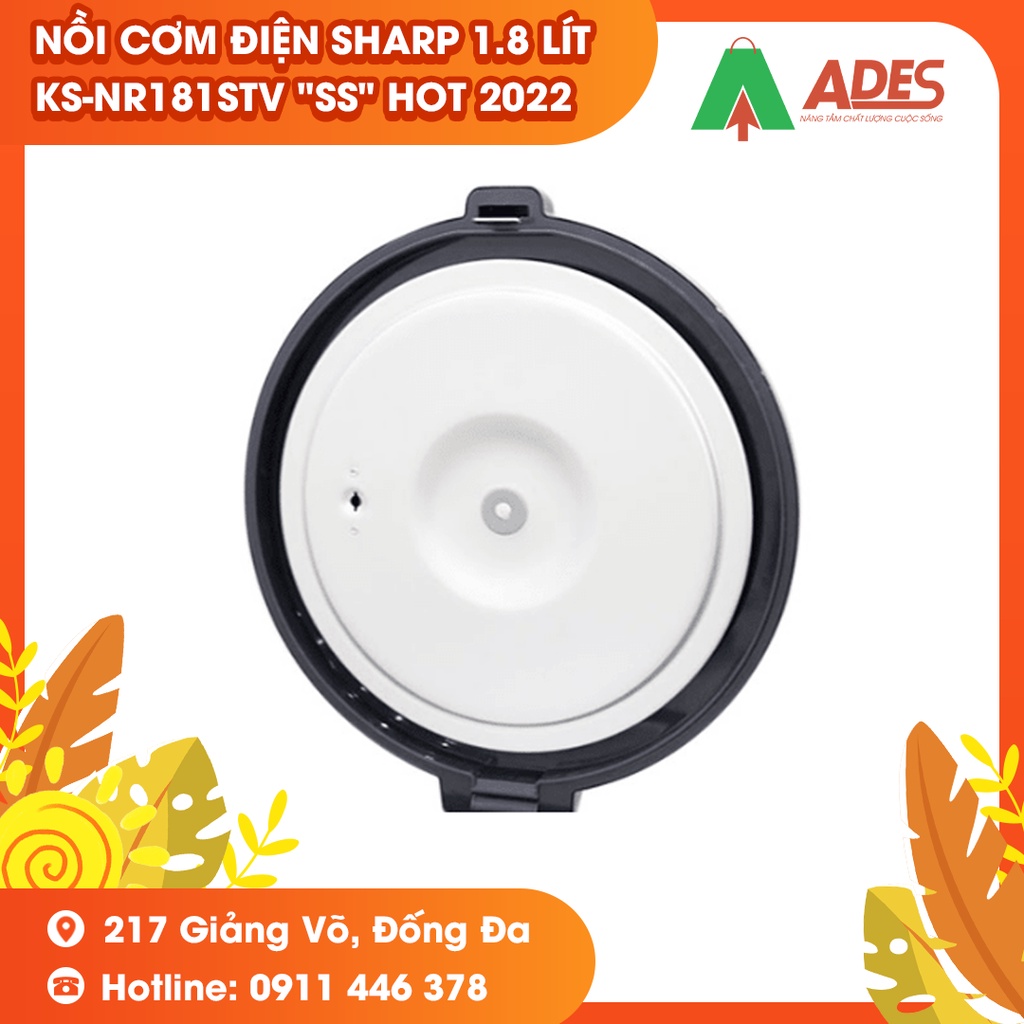 Nồi cơm điện Sharp 1.8 lít KS-NR181STV &quot;SS&quot; - NEW HOT 2022 - Bảo hành Chính hãng 12 Tháng