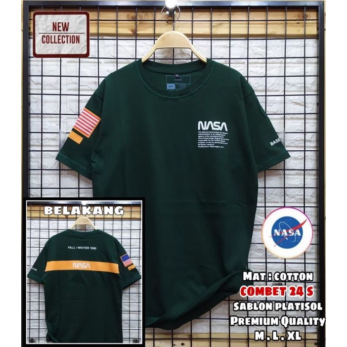 Áo Thun Tay Ngắn In Chữ NASA Chính Hãng Thời Trang Cho Nam Và Nữ