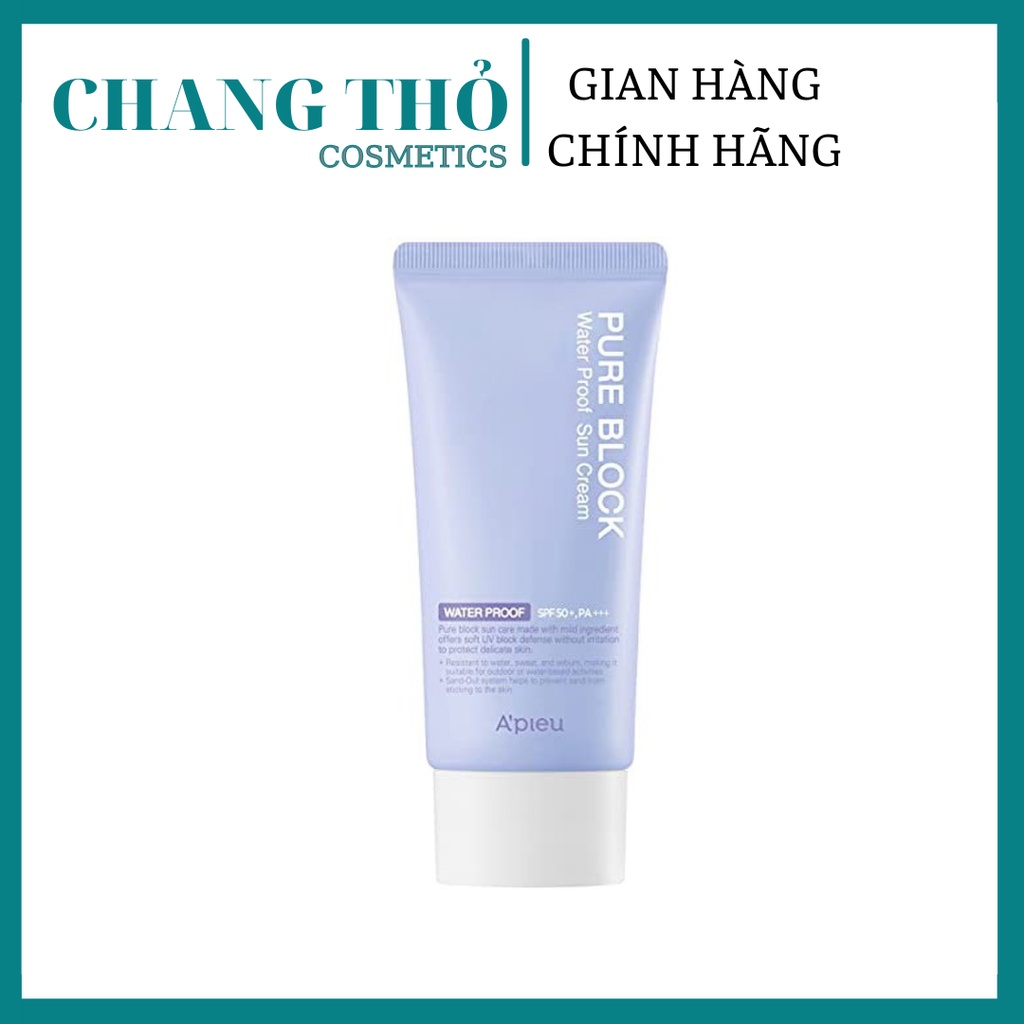 Kem chống nắng Apieu Pure Block Water Proof SPF 50+ PA+++ (màu tím)