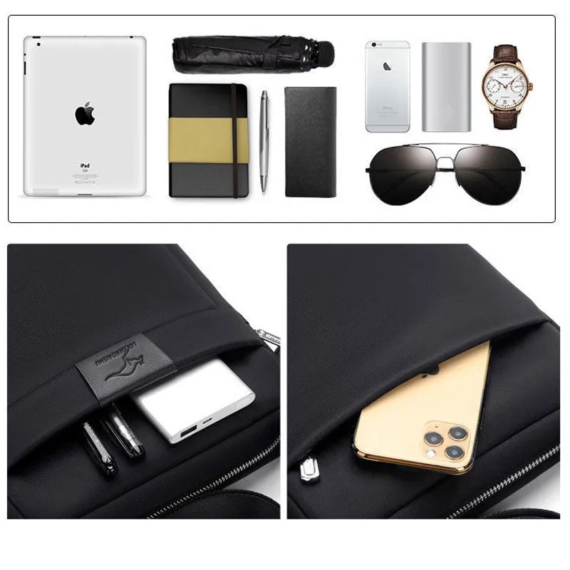 Túi đeo vai bằng nylon chống thấm nước phong cách công sở thời trang cho nam KO005