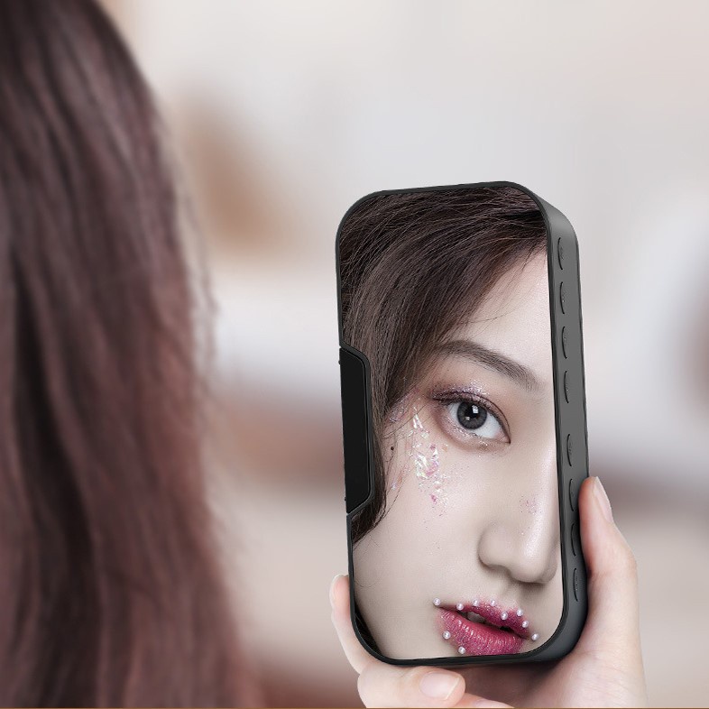 Loa Đồng Hồ Led để bàn mặt gương có báo thức kèm loa Bluetooth-Techzone