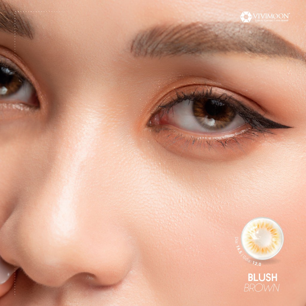 Lens cận Hàn Quốc VIVIMOON Blush Brown 12.0 mm