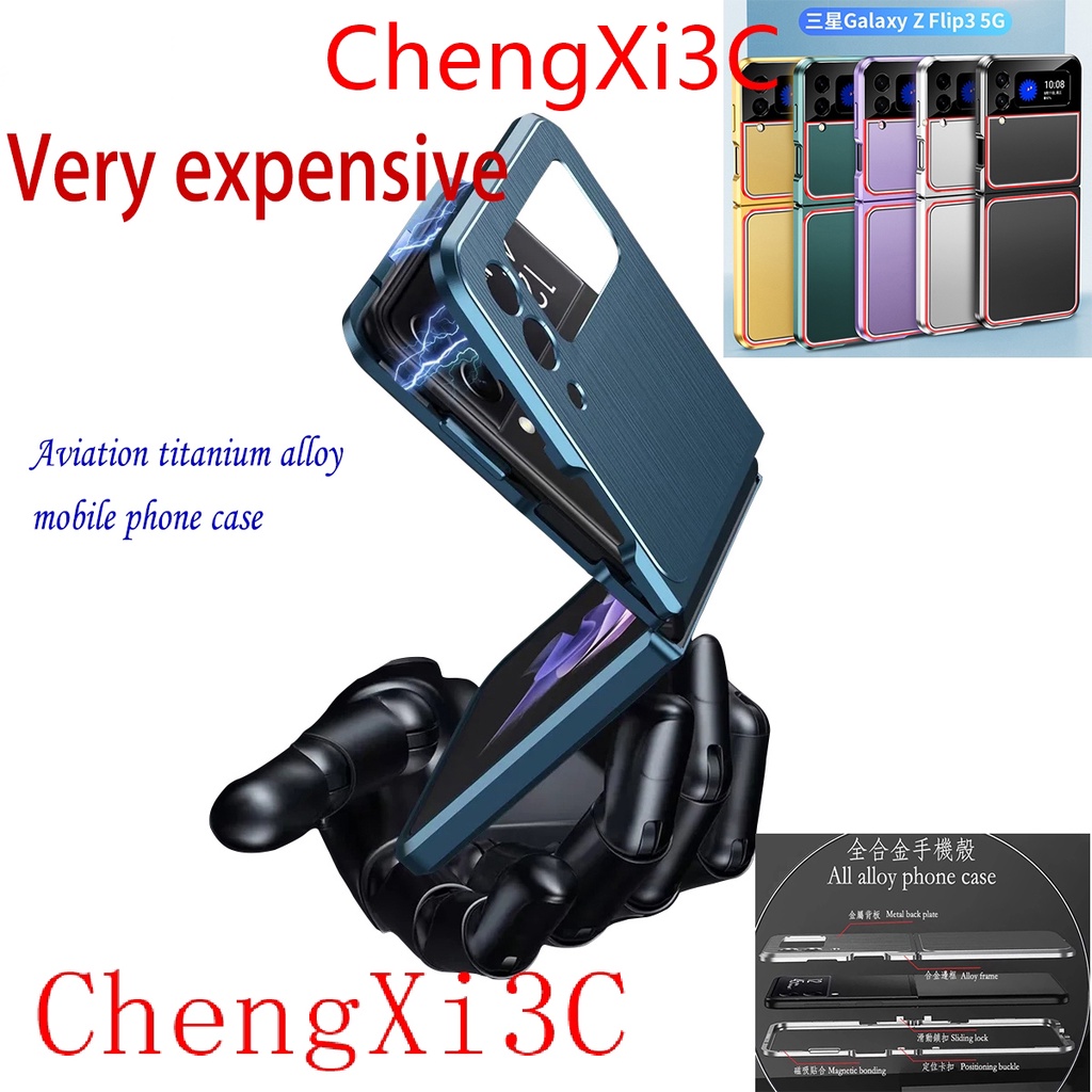 Galaxy Z Flip 3 Ốp lưng Galaxy Z Flip 3 Vỏ hợp kim Vỏ chống va đập vỏ khung kim loại Cấu trúc mới vỏ bảo vệ điện thoại di động Dòng ốp lưng điện thoại cao cấp sang trọng