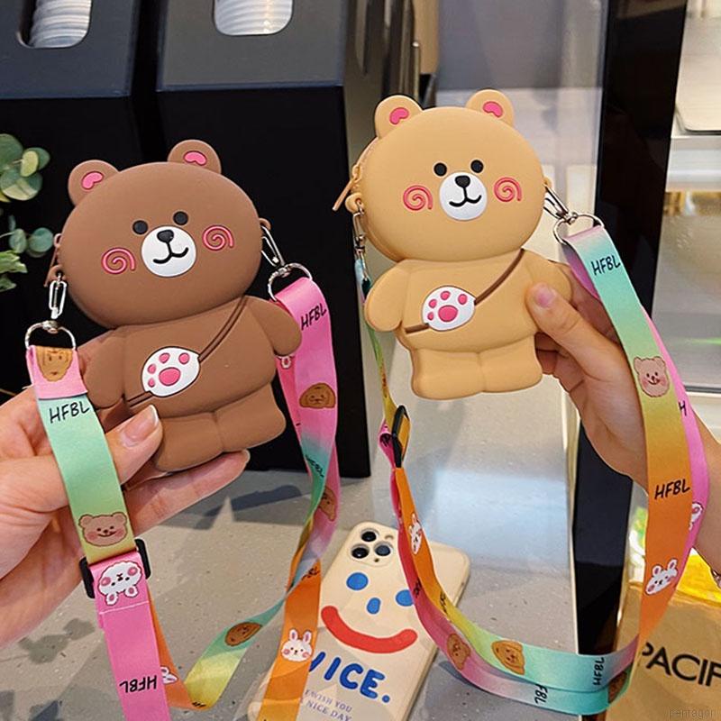 Túi đeo chéo bằng silicon kiểu hoạt hình dễ thương cho mẹ và bé