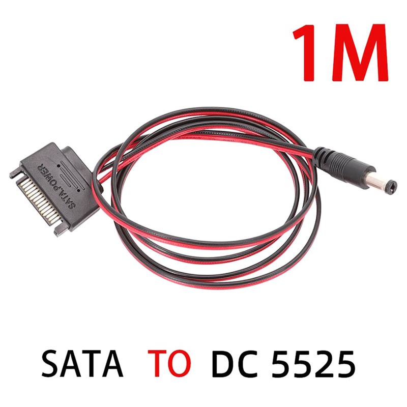 1 Cáp Chuyển Đổi Từ Đầu Đực Sang DC 5.5X2.5Mm 12V SATA Sang DC