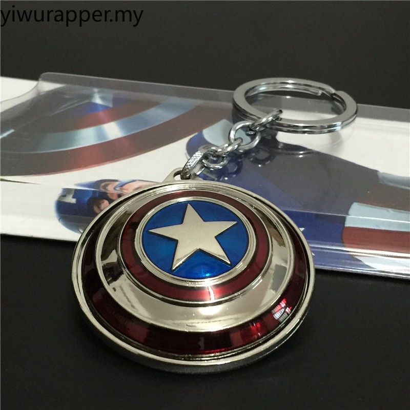 Móc khóa hợp kim hình khiên của Captain America độc đáo