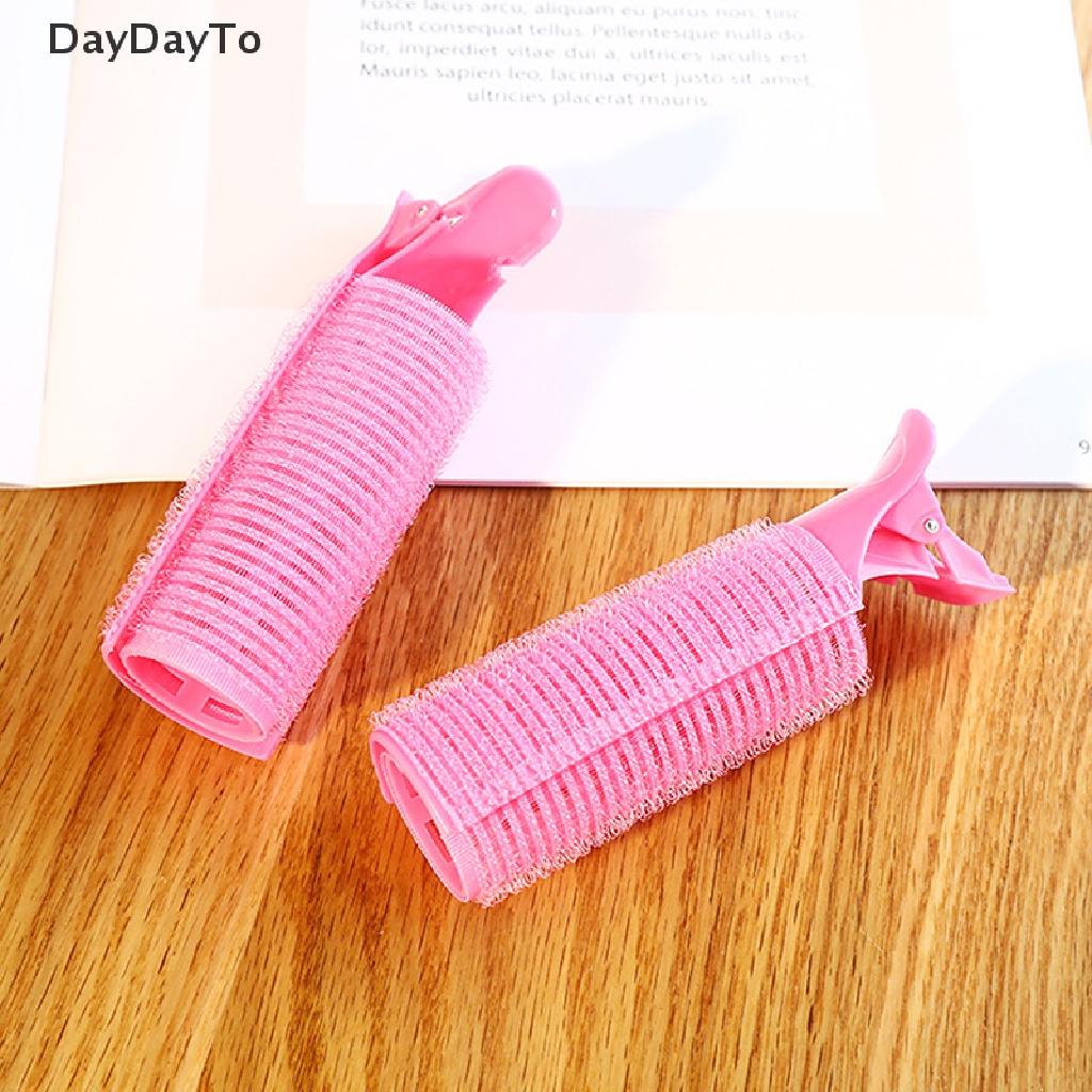 Set 1 / 2 Kẹp Tóc Xoăn Màu Hồng Có Thể Tái Sử Dụng