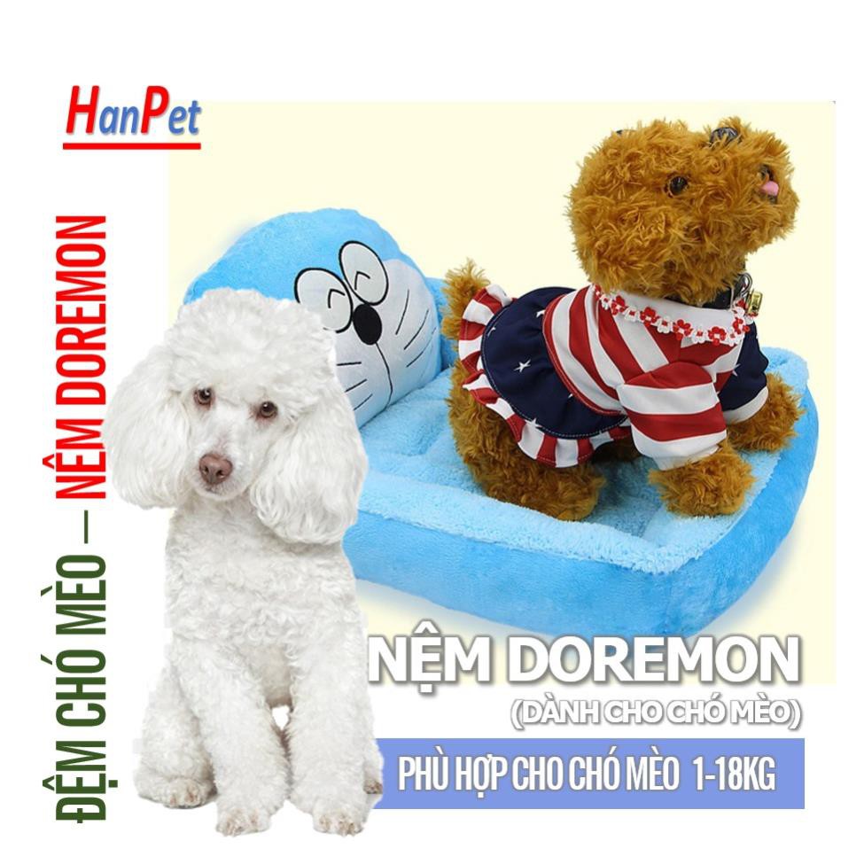 Hanpet.GV- Đệm giường doremon nệm chó mèo Size L 70*59cm Nệm cho chó / nệm ngủ cho chó / nệm ngủ thú cưng / nệm ngủ cho