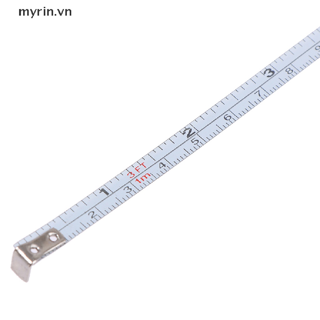 Thước Dây Bỏ Túi 1M / 3ft Bằng Thép Không Gỉ Có Móc Khóa Tiện Dụng