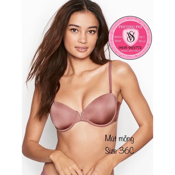 Áo Lót Mút Mỏng Thun Satin Lụa Victoria’s Secret SEXY ILLUSIONS BY VICTORIA'S SECRET Lightly Lined Strapless Bra, 36C