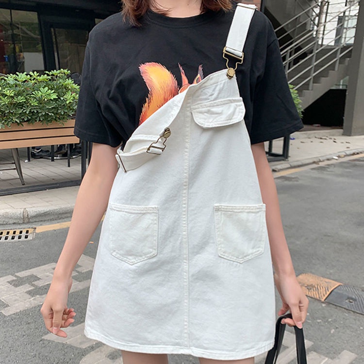 Đầm Yếm Denim Thiết Kế Mới Thời Trang Theo Phong Cách Hàn Quốc Dành Cho Nữ