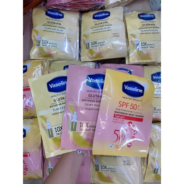 Kem tắm trắng da Vaseline Thái Lan whitening body shower 120gr