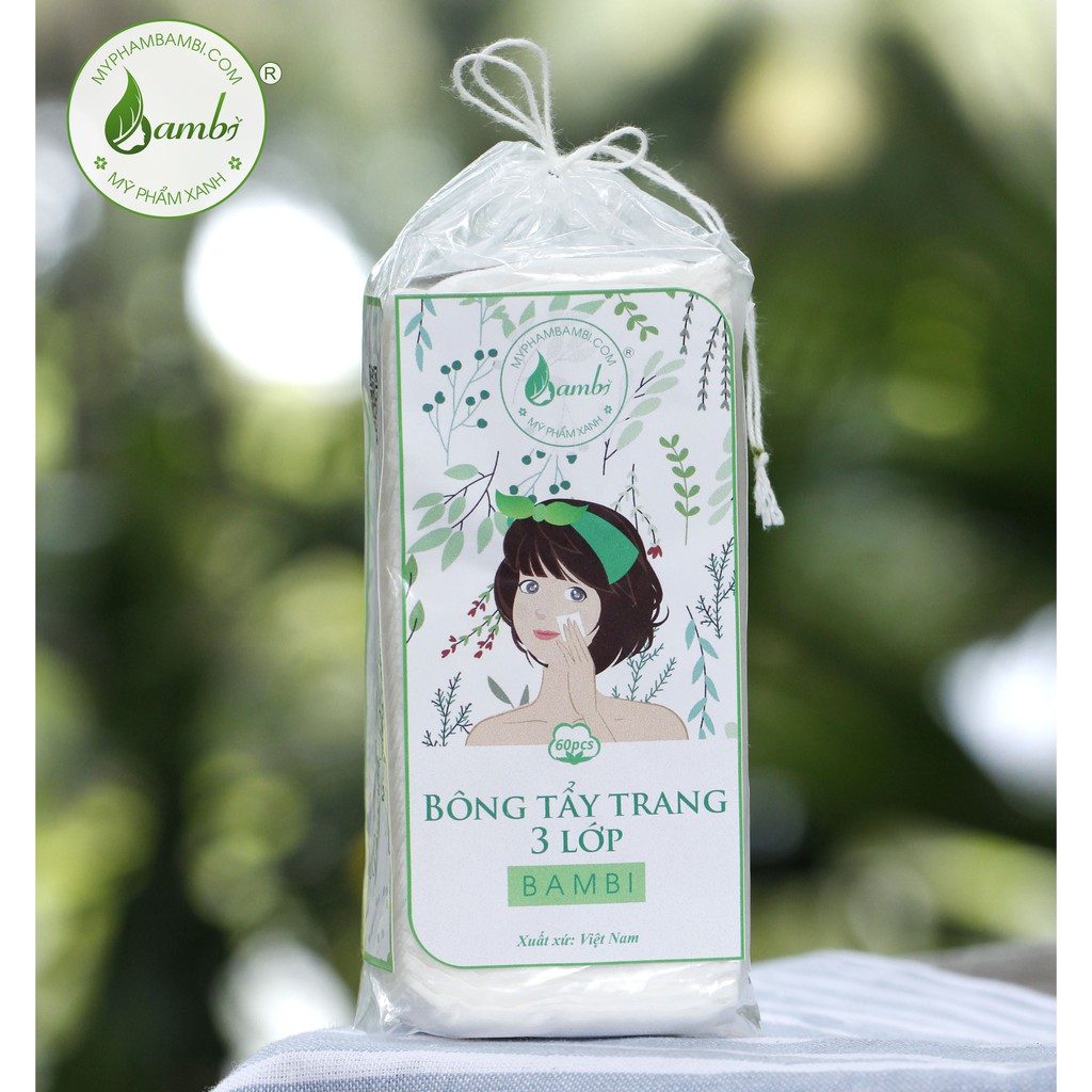 Bông Tẩy Trang 3 lớp Bambi | BigBuy360 - bigbuy360.vn