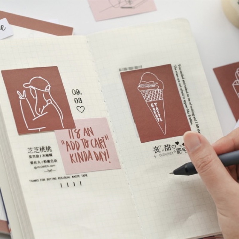 Set 10/30 Random Mix Stickers Miếng Dán Trang Trí Album Hoạ Tiết Hoạt Hình Cute