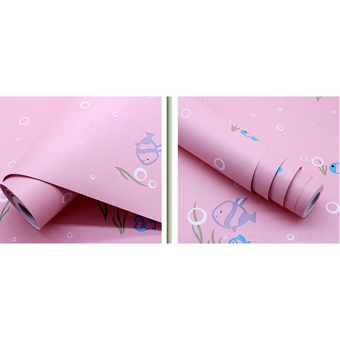Cuộn 10m Giấy dán tường Cá hồng