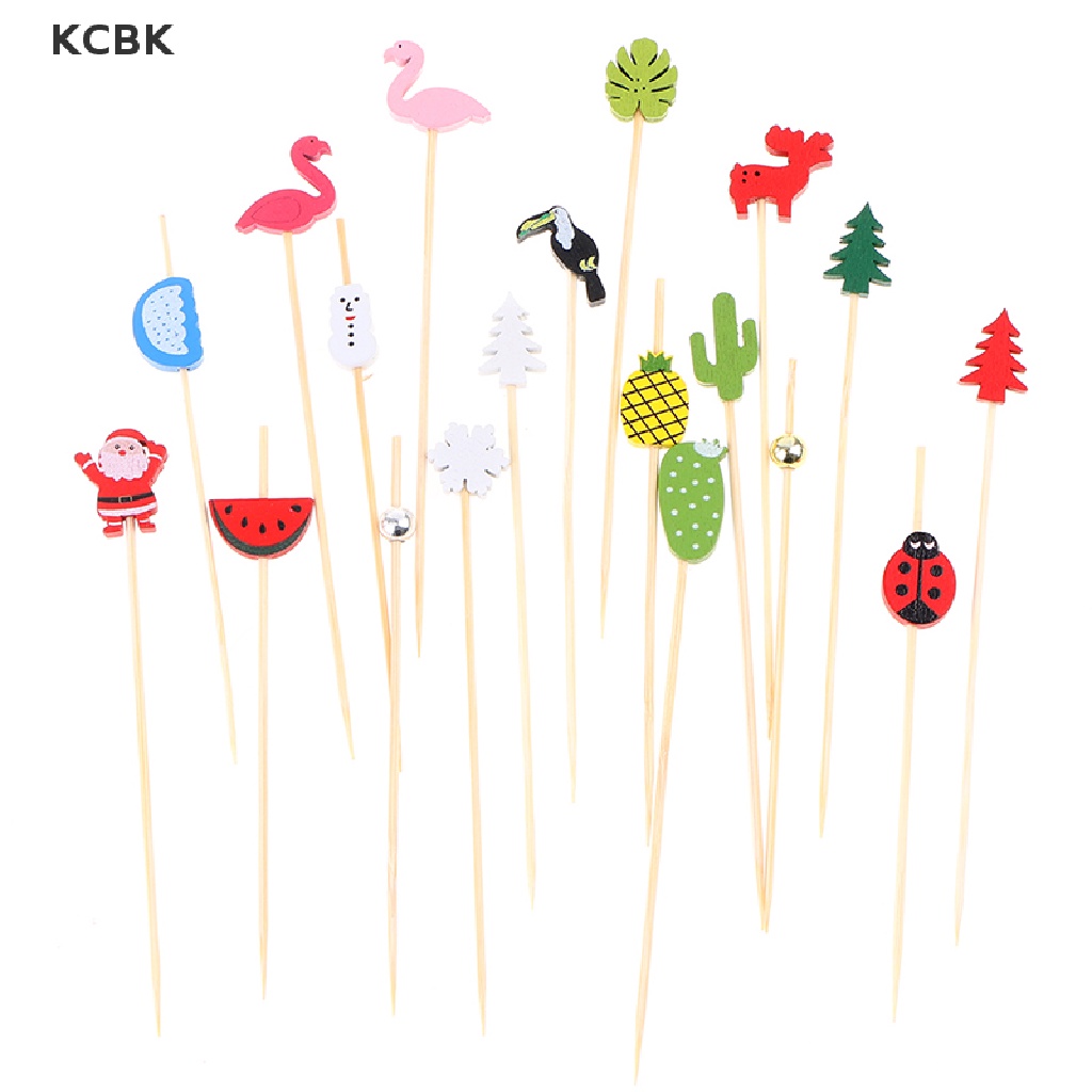 Que xiên bằng tre cắm trang trí tiệc tùng đồ uống 12 cm