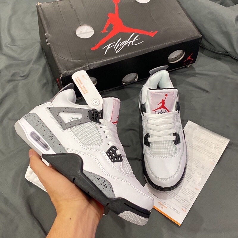 GIÀY JD4 RETRO XÁM TRẮNG SC