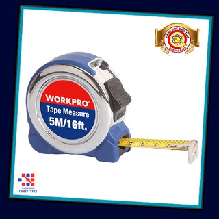 Thước Cuộn 5m Vỏ Mạ Crome Workpro W061012